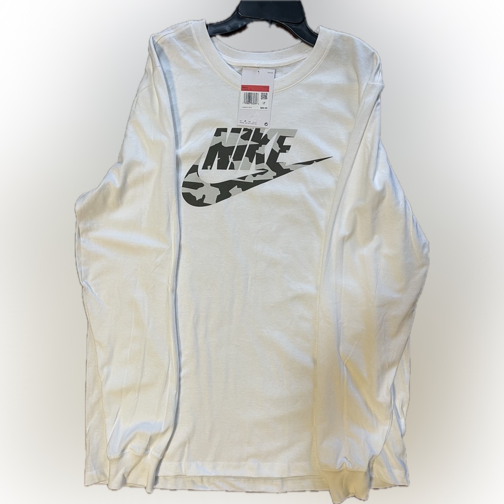 Nike White Tank Top with Black Logo